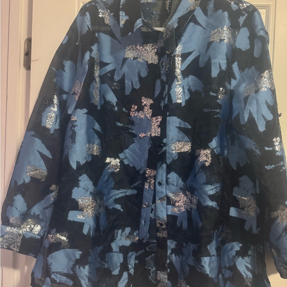 Berek Blue and Black Camouflage Blazer